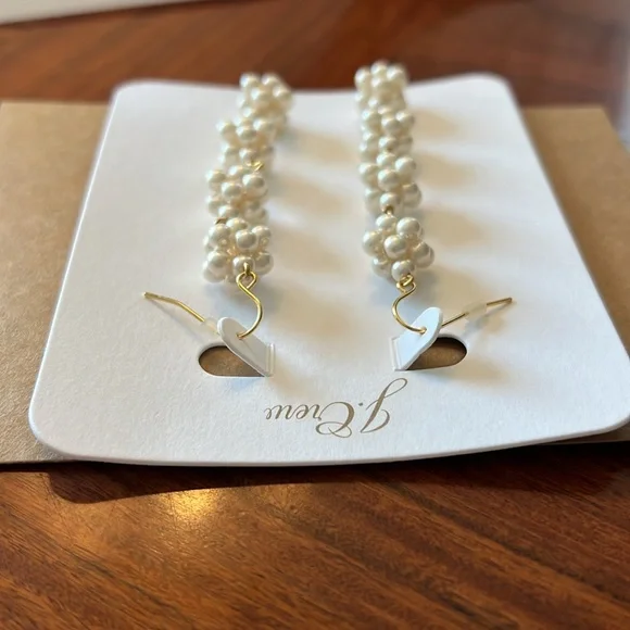J Crew Cluster Pearl Drop Earrings - Picture 8 of 10
